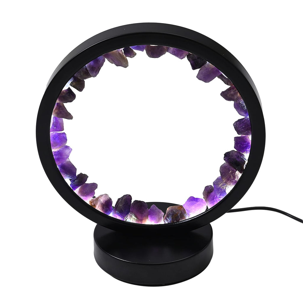 Amethyst Crystal Wellness Table Lamp - Purple