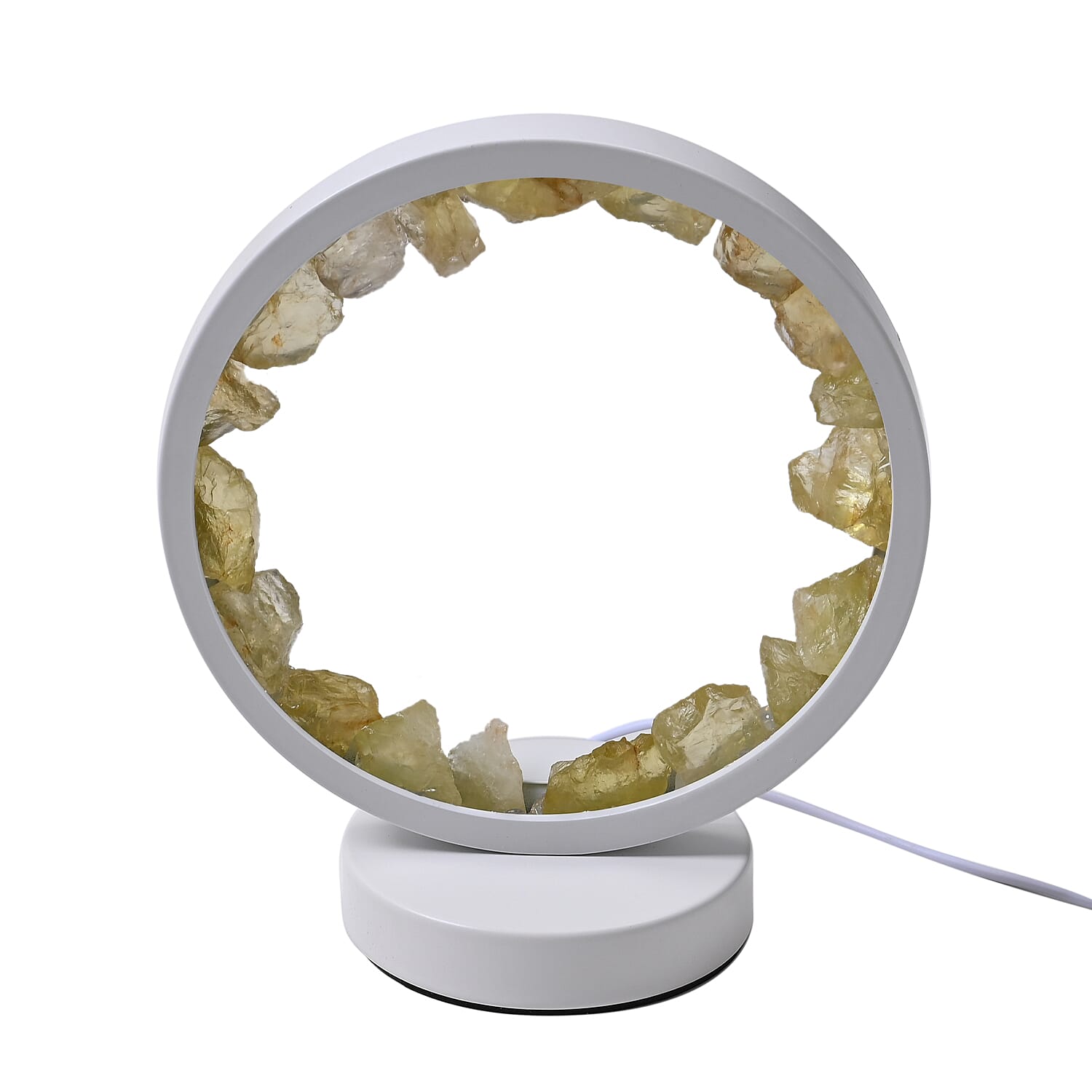 Citrine Crystal Wellness Table Lamp - Yellow