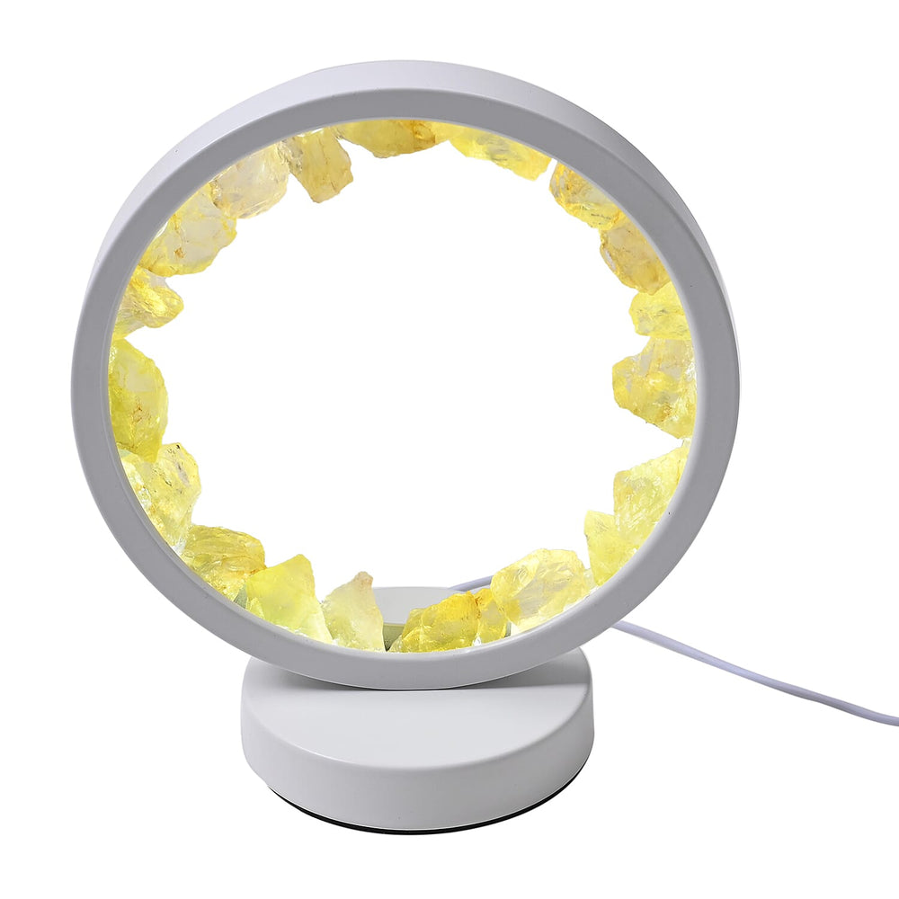 Citrine Crystal Wellness Table Lamp - Yellow