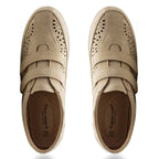 Cushion Walk Sophia Ladies Comfort Shoe With Double Touch And Close Fastening And Massage Insock (Size 3) - Beige