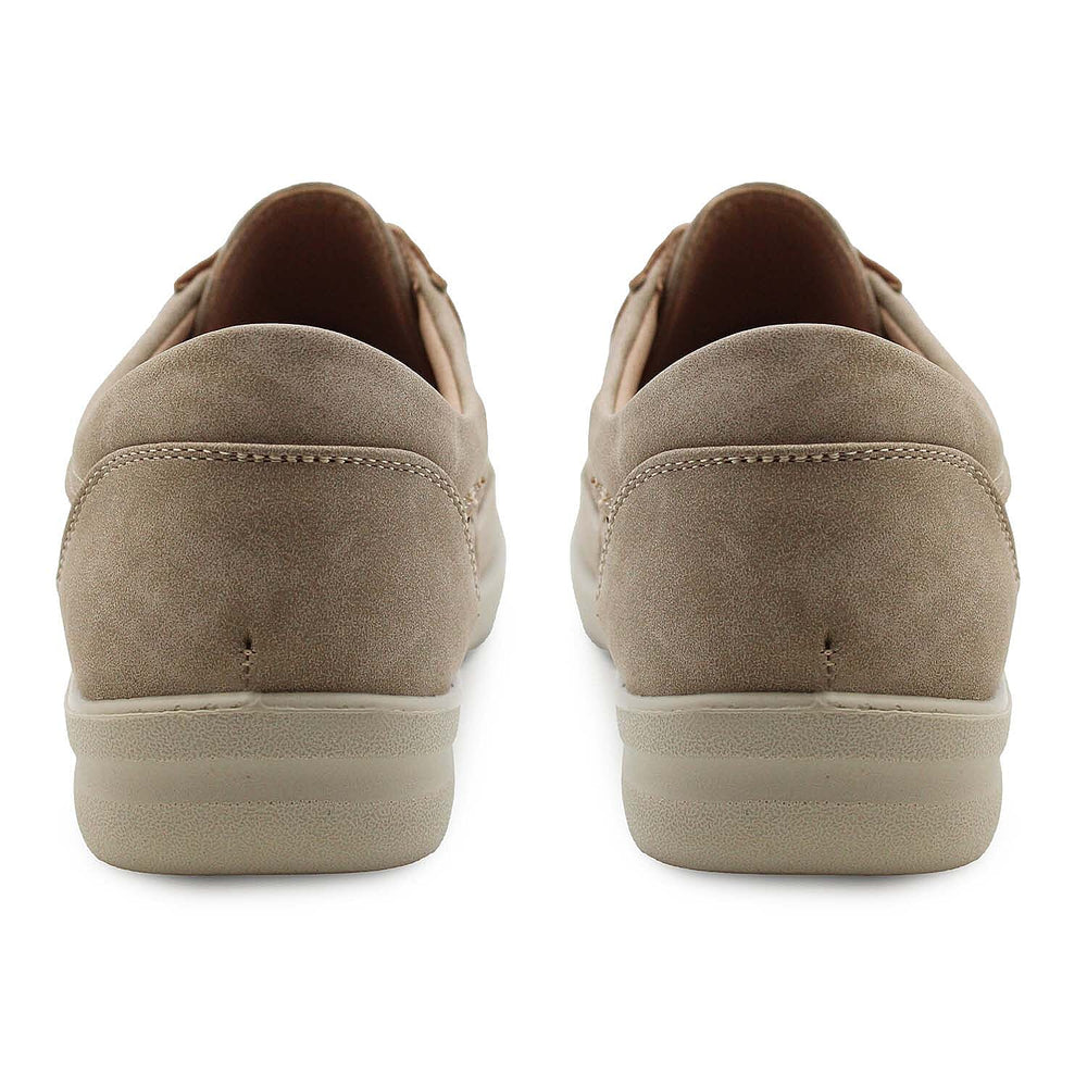 Cushion Walk Sophia Ladies Comfort Shoe With Double Touch And Close Fastening And Massage Insock (Size 7) - Beige