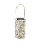 Outdoor Luxury Decor Solar Lantern- Beige (Creates Ambient Soft Light At Night)