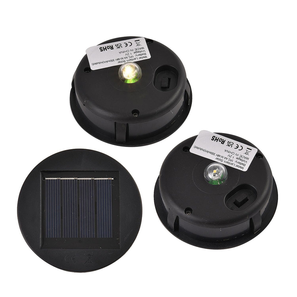 Outdoor Luxury Decor Solar Lantern- Beige (Creates Ambient Soft Light At Night)