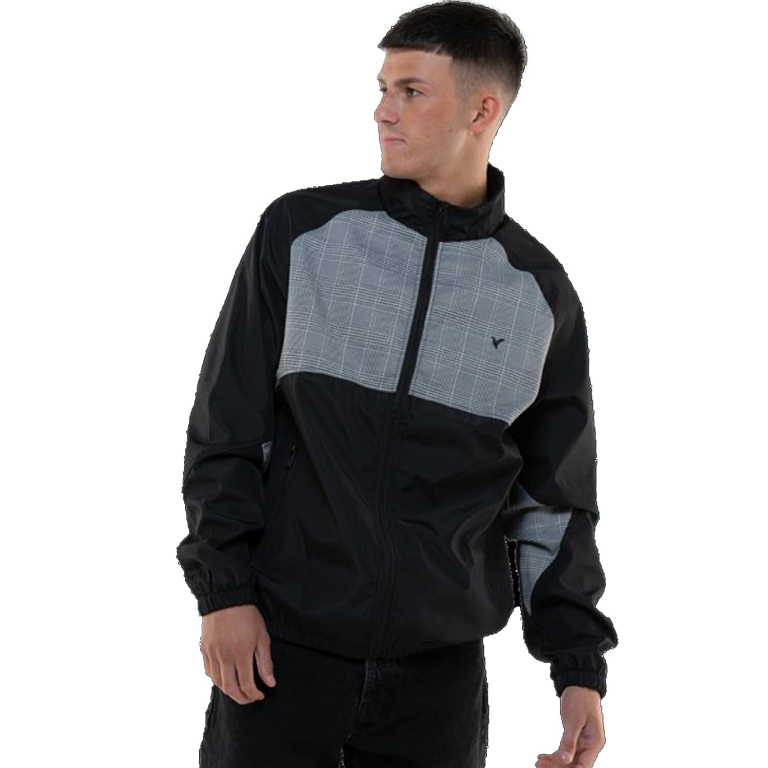 D Rock Summer Check Jacket (Size S) - Grey - Black