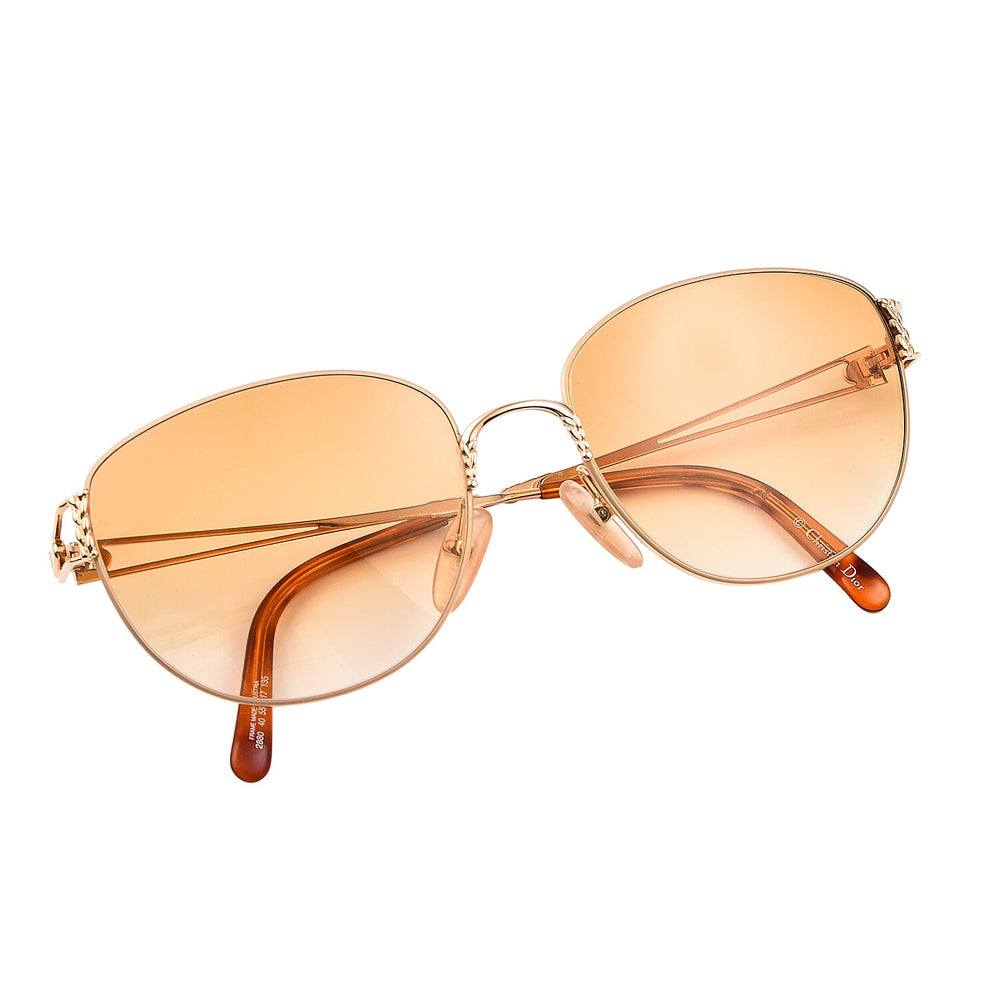 DIOR Cat Eye Sunglasses with Yellow Lenses  - Yellow