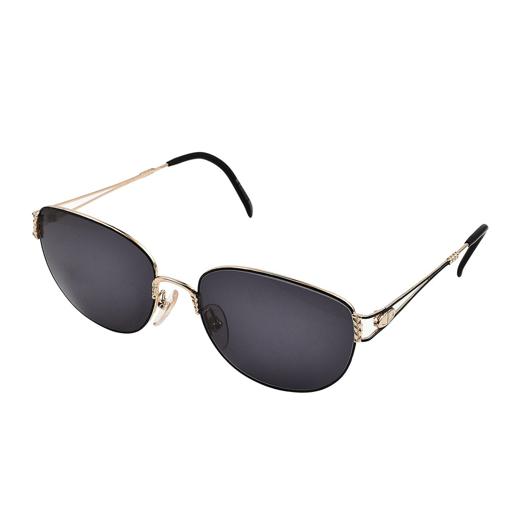 DIOR Ladies Cat Eye Metal Sunglasses - Black