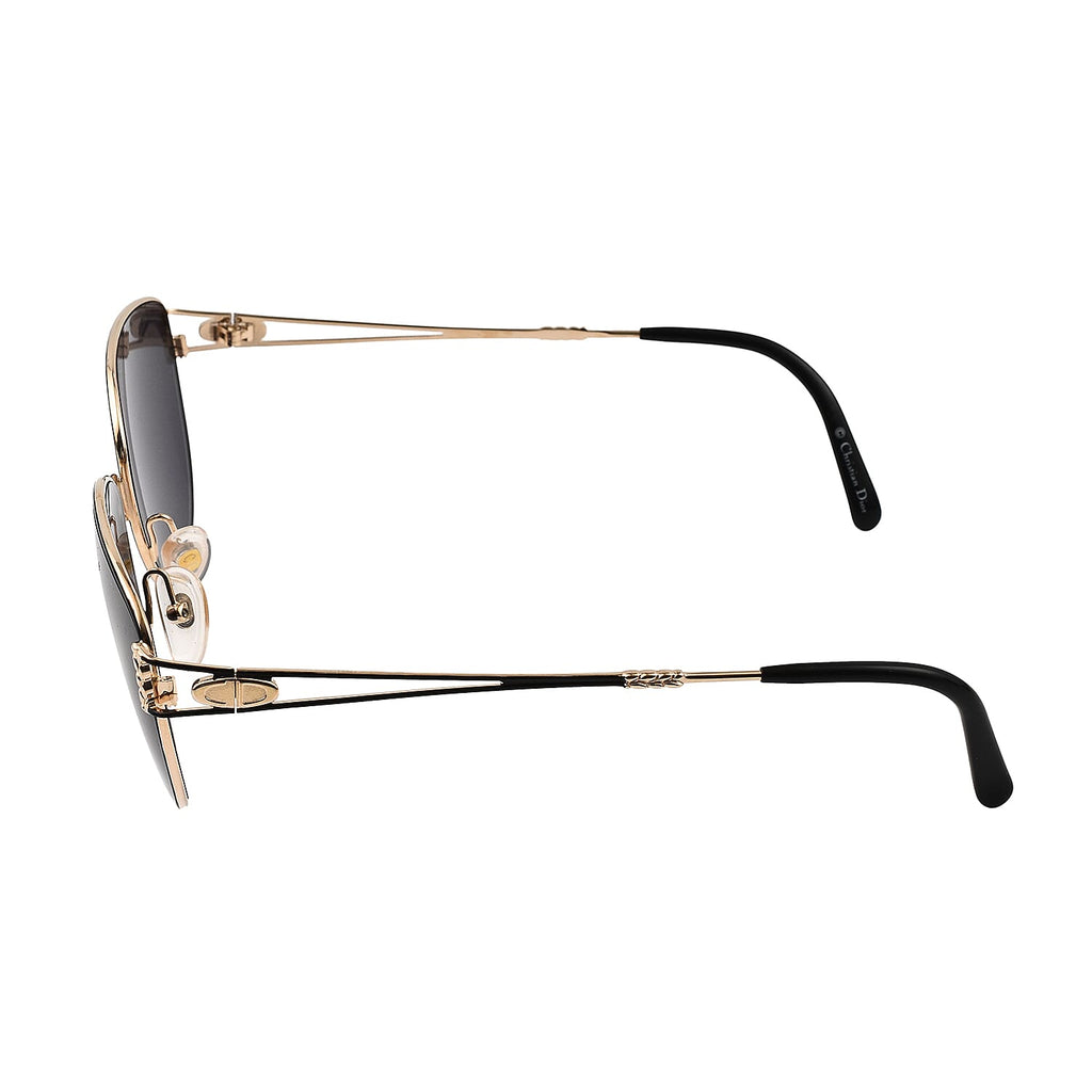 DIOR Ladies Cat Eye Metal Sunglasses - Black
