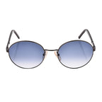 DIOR Unisex Round Metal Retro Sunglasses with Grey Lenses - Black