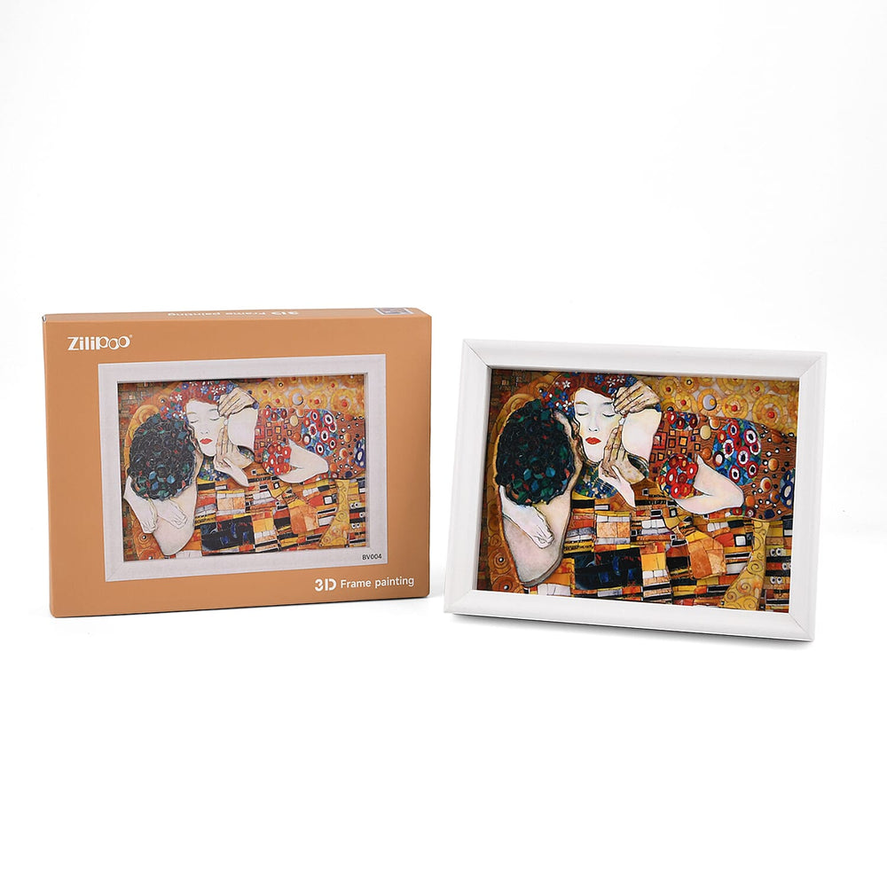 DIY 169-Piece 3D Photo Frame Jigsaw Puzzle - The Kiss