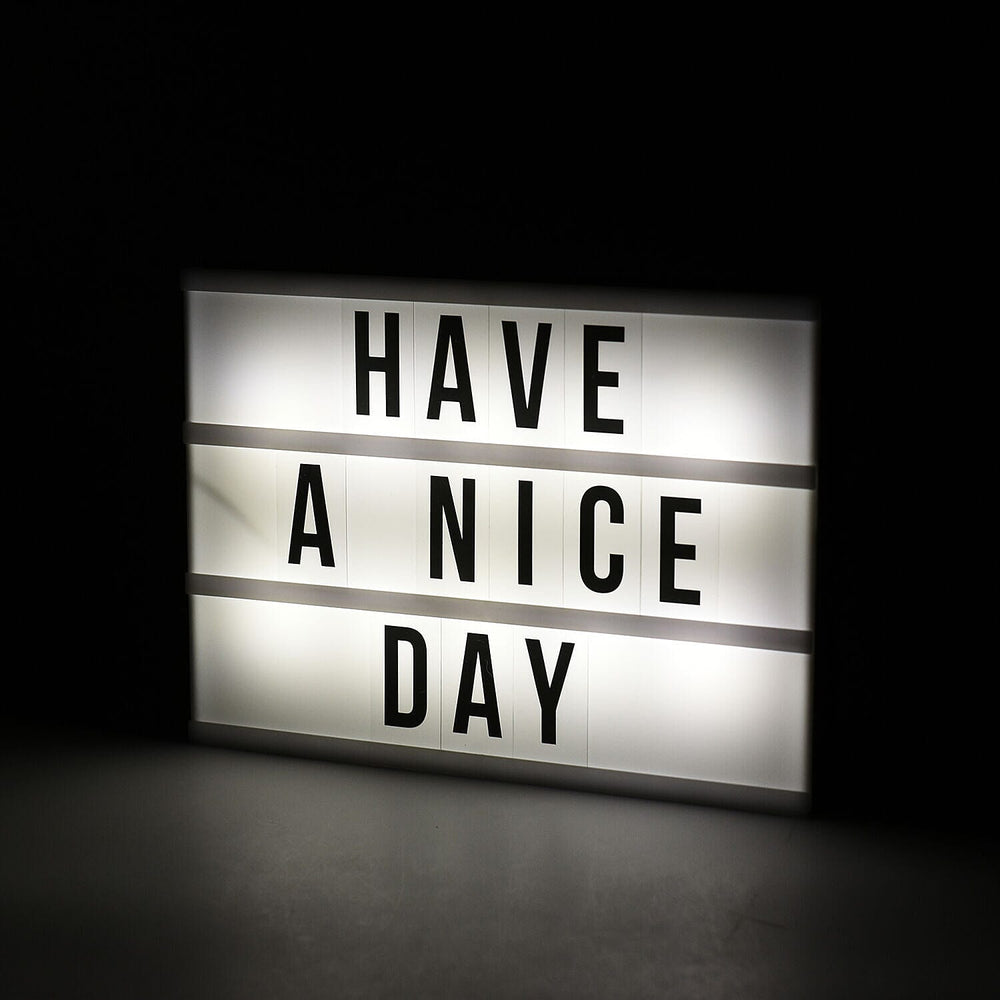 DIY  Cinematic LED Light Box (Size 30x22x4 Cm) - Black - White - (Requires 6AA Batteries - Not Incld)