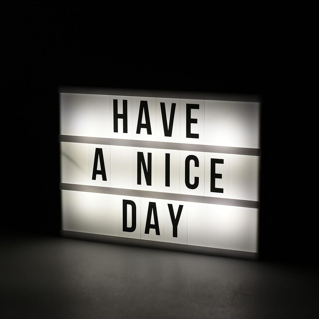 DIY  Cinematic LED Light Box (Size 30x22x4 Cm) - Black - White - (Requires 6AA Batteries - Not Incld)
