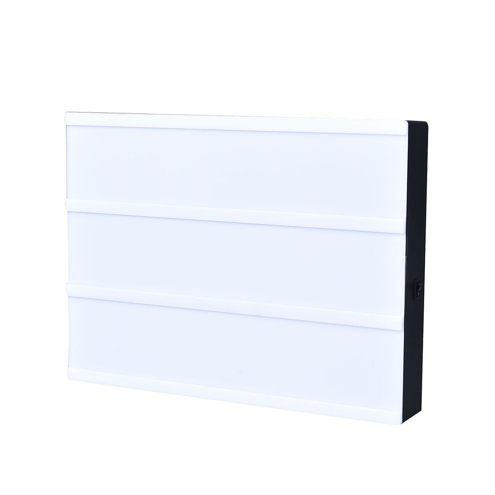 DIY  Cinematic LED Light Box (Size 30x22x4 Cm) - Black - White - (Requires 6AA Batteries - Not Incld)