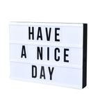 DIY  Cinematic LED Light Box (Size 30x22x4 Cm) - Black - White - (Requires 6AA Batteries - Not Incld)