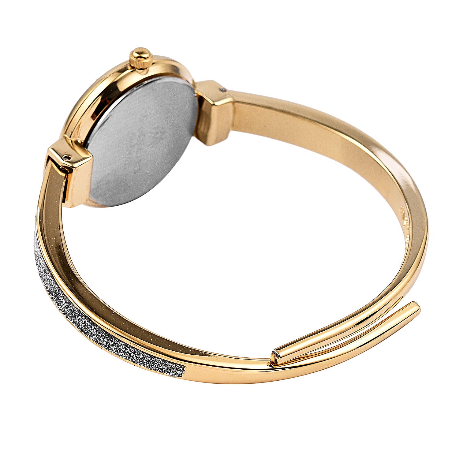 Andre Mouche Swiss Movt. Aura Gold Silverpearl 18K Gold Plated Ladies Bangle Watch