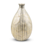 100% Handmade Capiz Circular Pear Vase (Size 38x18 Cm) - Natural