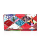 100% Genuine Leather One Time Close Out Deal Multi Colour Wallet (Size 18.5x3x9 Cm) - Croc Embossed