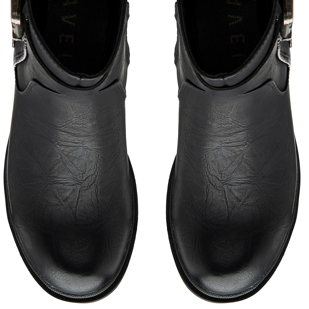 RAVEL Viola Ankle Boots with Inside Zip and Buckle (Size 7) - Black