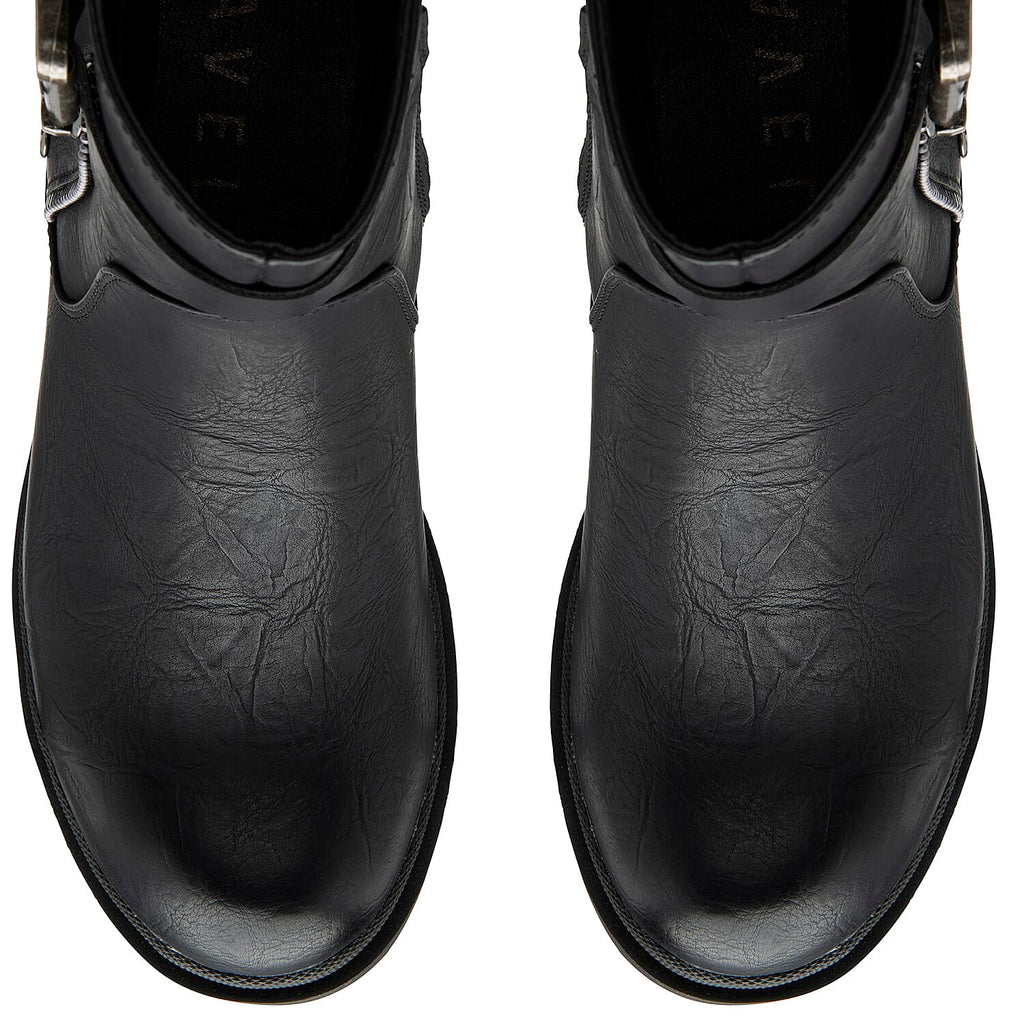 RAVEL Viola Ankle Boots with Inside Zip and Buckle (Size 7) - Black