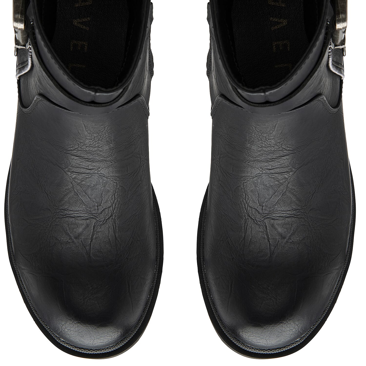 RAVEL Viola Ankle Boots with Inside Zip and Buckle (Size 8) - Black