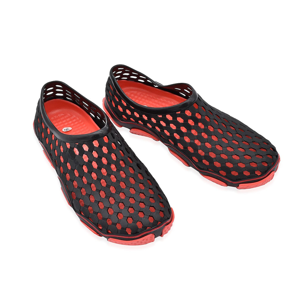 Dotted Outdoor Trainers (Size 7) - Black and Red