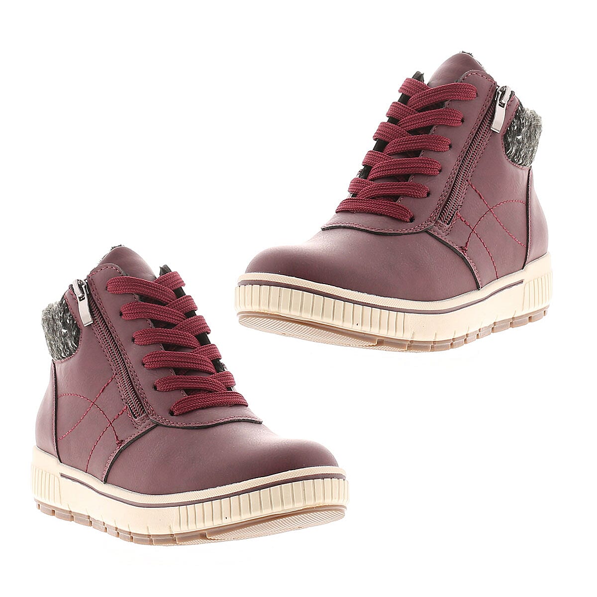 DR KELLER Ladies Giselle Ankle Boot (Size 3) - Burgundy