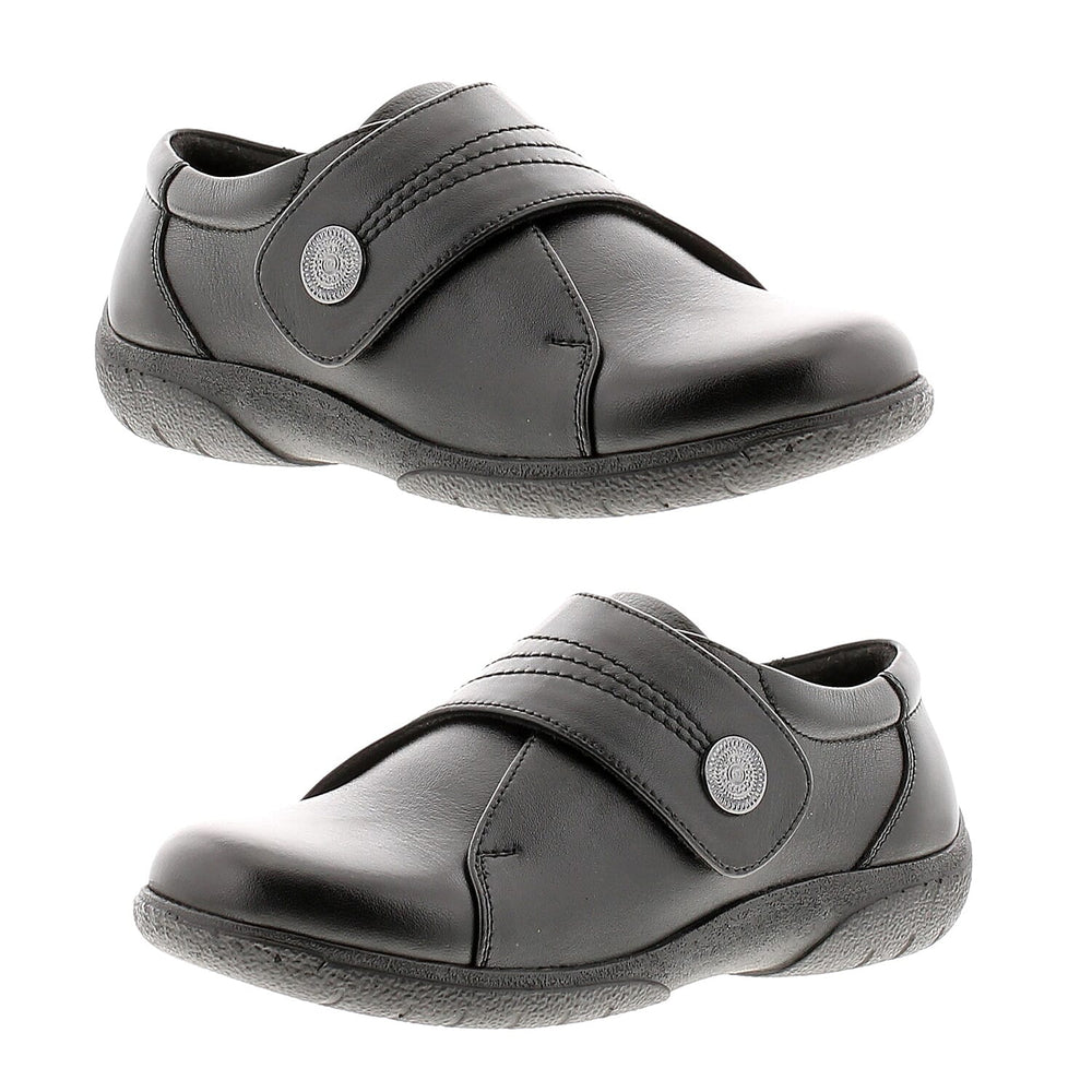 DR KELLER Leather One Touch Comfort Fit Shoes (Size 5) - Black