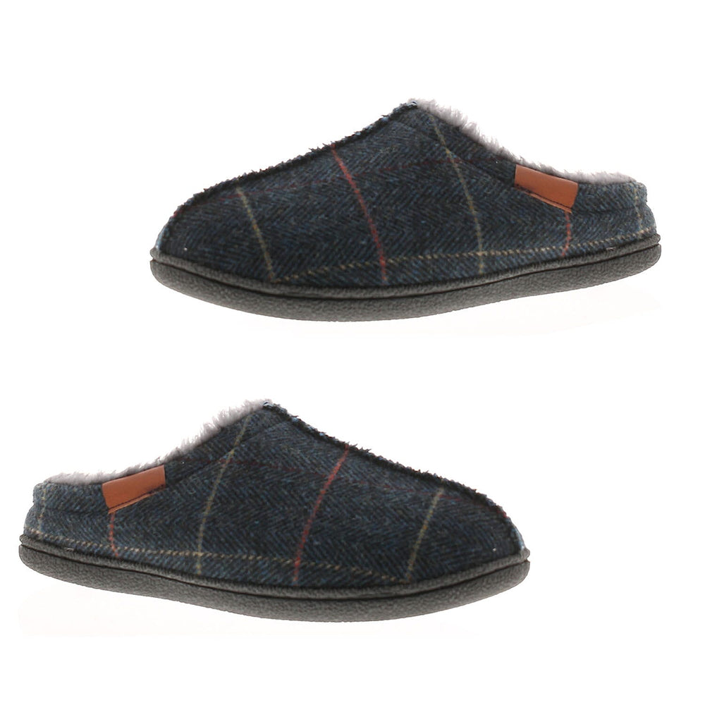 DR KELLER Mens Slipper (Size 7) - Navy Check