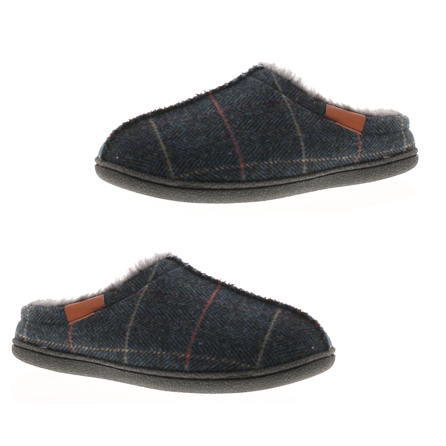 DR KELLER Mens Slipper (Size 7) - Navy Check