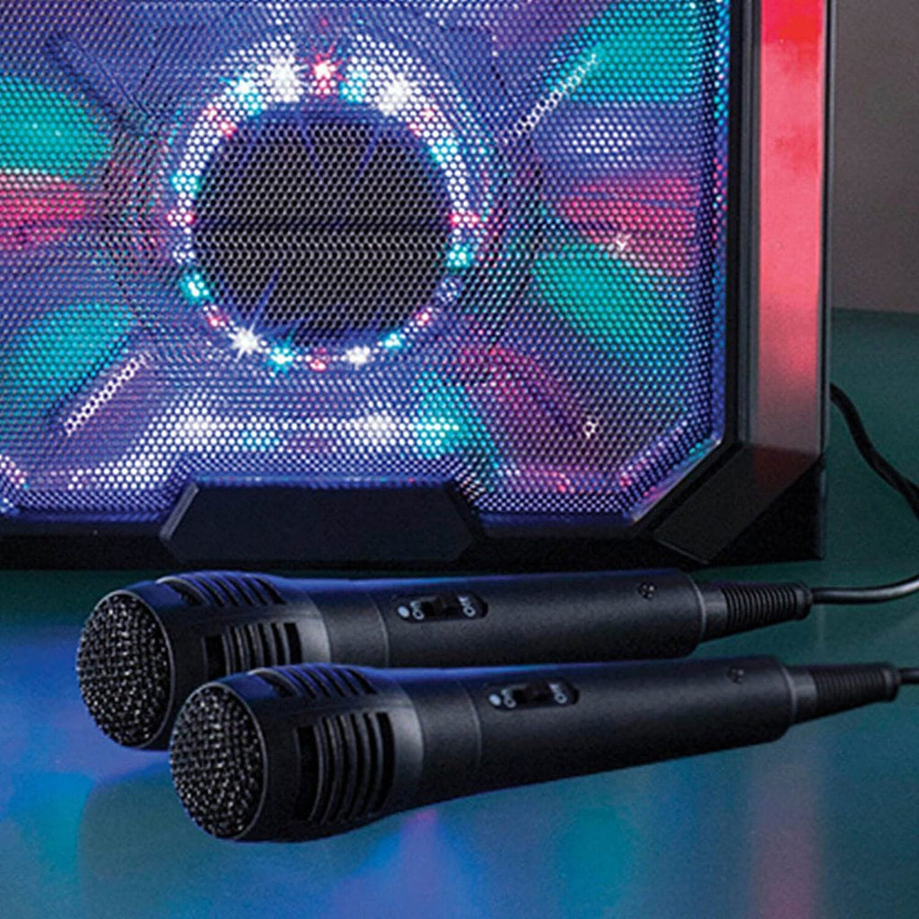 Daewoo Bluetooth Karaoke Machine with Built in 5 inch LED Light Display, 2 Mics, CD Player, 2 Karaoke CDs Included.