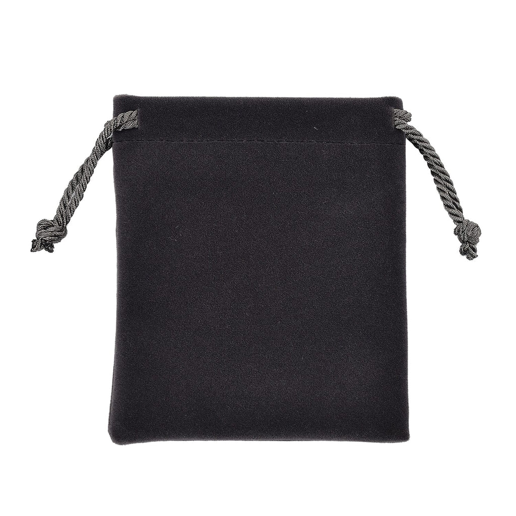 Knitted Bottom Plush Cloth Coin Pouch (Size 12x10x1 cm) - Grey