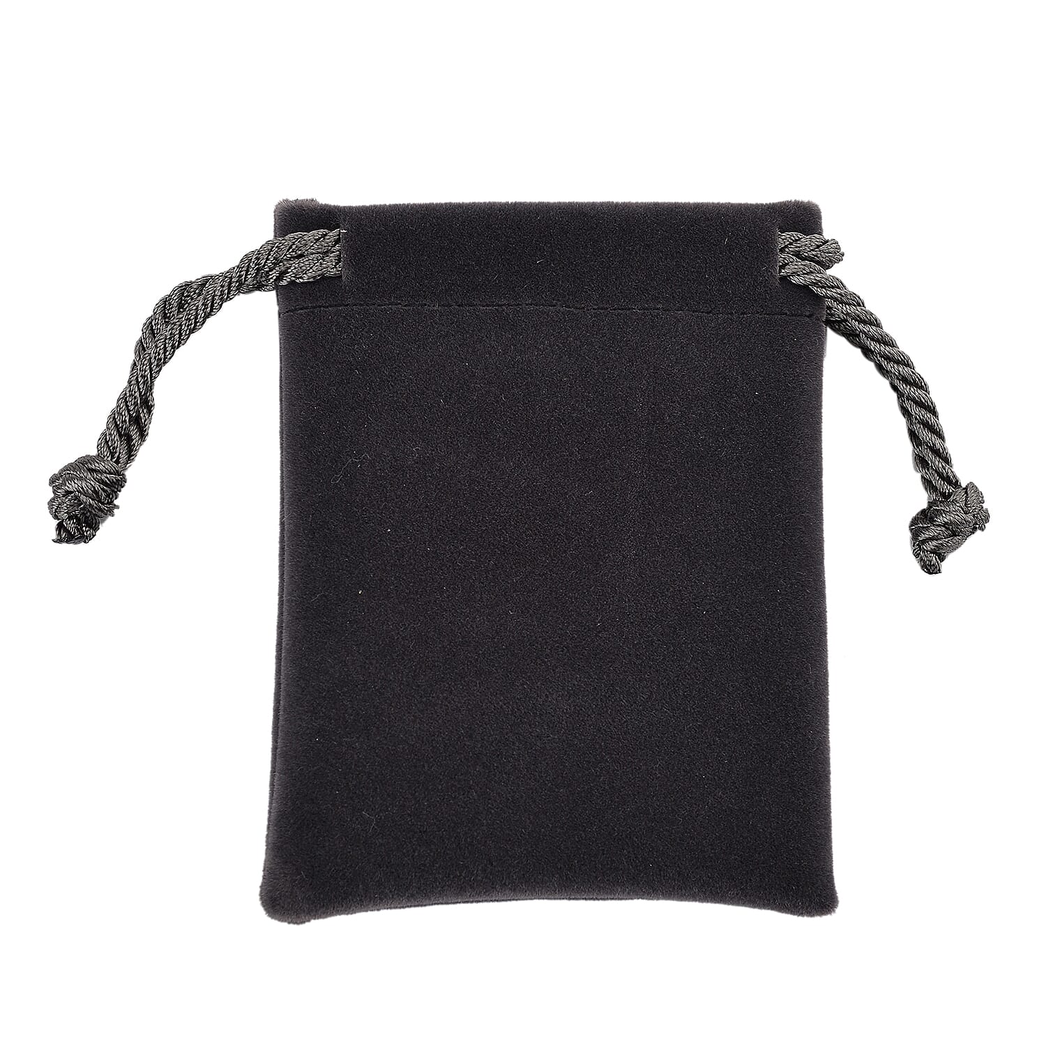 Knitted Bottom Plush Cloth Coin Pouch (Size 9x7x1 cm) - Grey