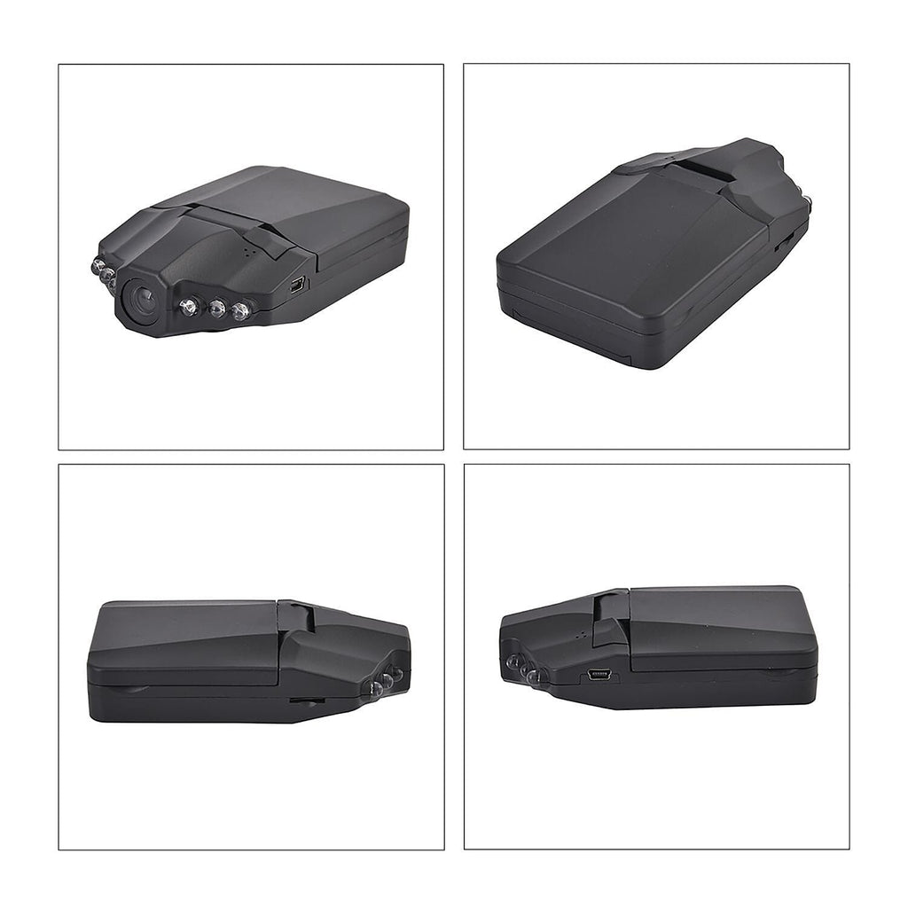 Dash Cam Plus with Foldable Screen - 8GB Memory Card, Playback Crystal-Clear Video,Loop Recording and Enhanced Night Vision.(Small Size 10x9x6 cm) - Black