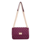 David Jones Elegant Quilted Shoulder Bag - Magenta