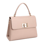 BRAND NEW LAUNCH - - David Jones Womens Elegant Flap Closure Handbag with Top Handle - Dusty Pink