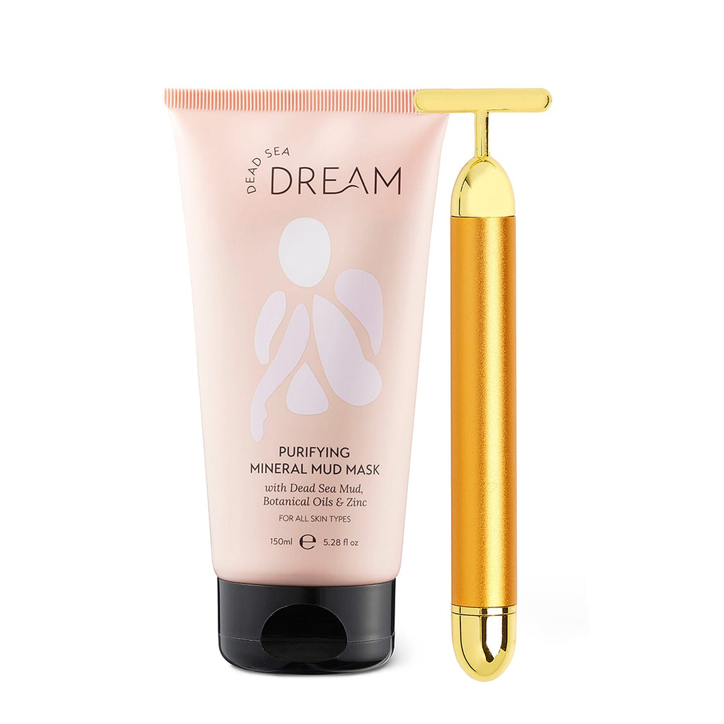 Dead Sea Dream Clear Skin Gift Set (Includes Purifying Mineral Mud Mask 150ml & T-Bar Face Massager)