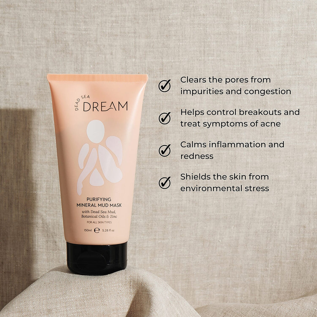 Dead Sea Dream Clear Skin Gift Set (Includes Purifying Mineral Mud Mask 150ml & T-Bar Face Massager)