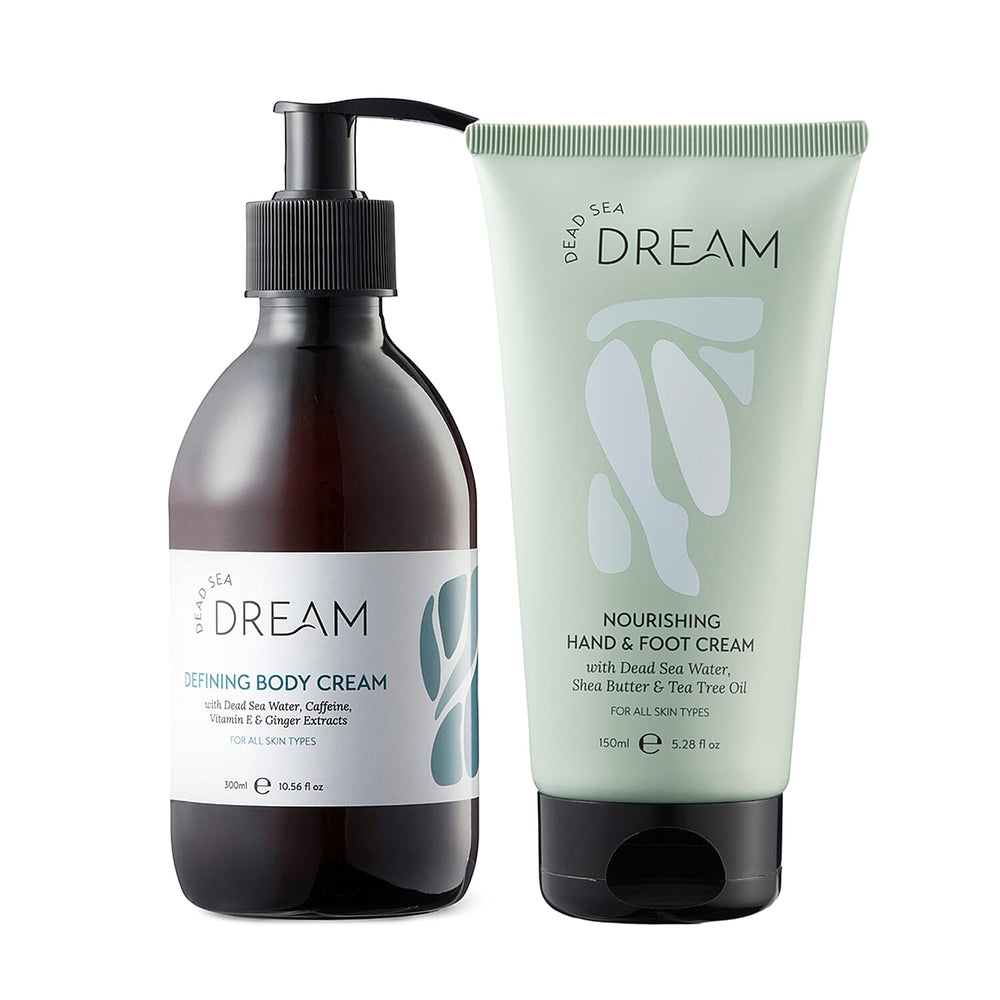 Dead Sea Dream Soft Skin Set (Includes Nourishing Hand & Foot Cream 150ml & Defining Body Cream 300ml)