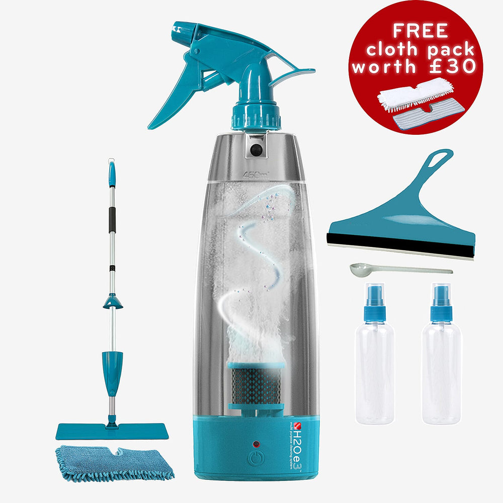 H20 E3 Multi-Purpose Cleaning Kit with Mop and Replacement Floor Cloth
