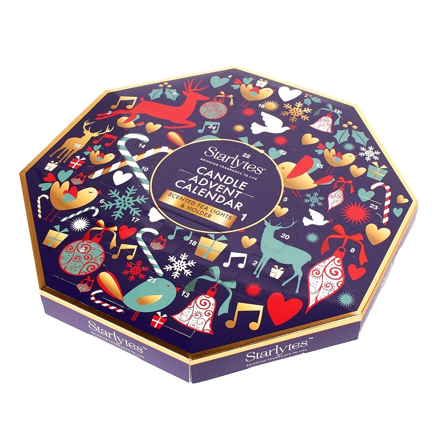 Christmas Closeout - Starlytes Large Octagon Christmas Advent Calender