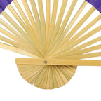 Decorative Purple Bamboo & Cranes Pattern Japanese Style Folding Fan -160 Cm