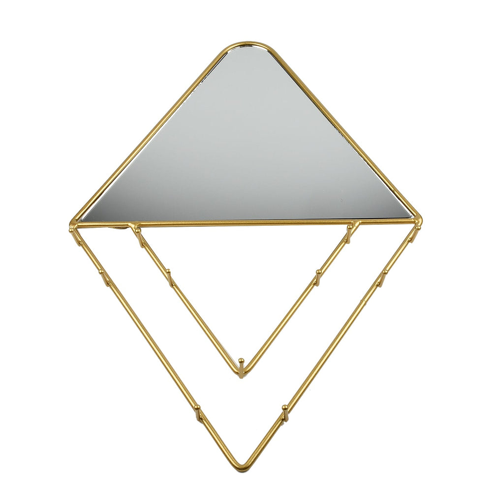 Decorative Jewelry holder with Mirror  in Gold Tone (Size 23x2x37cm)