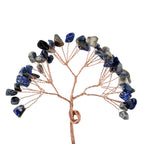 Feng Shui Lapis Crystal Money Tree Ornament with Ceramic Pot(11cm) - Blue
