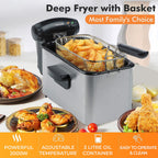 Breville 3 Litre Deep Fat Fryer (Size 31x17x16 Cm) - 2000W