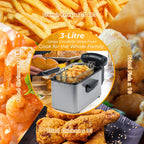 Breville 3 Litre Deep Fat Fryer (Size 31x17x16 Cm) - 2000W
