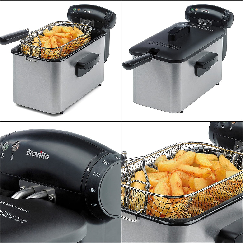 Breville 3 Litre Deep Fat Fryer (Size 31x17x16 Cm) - 2000W