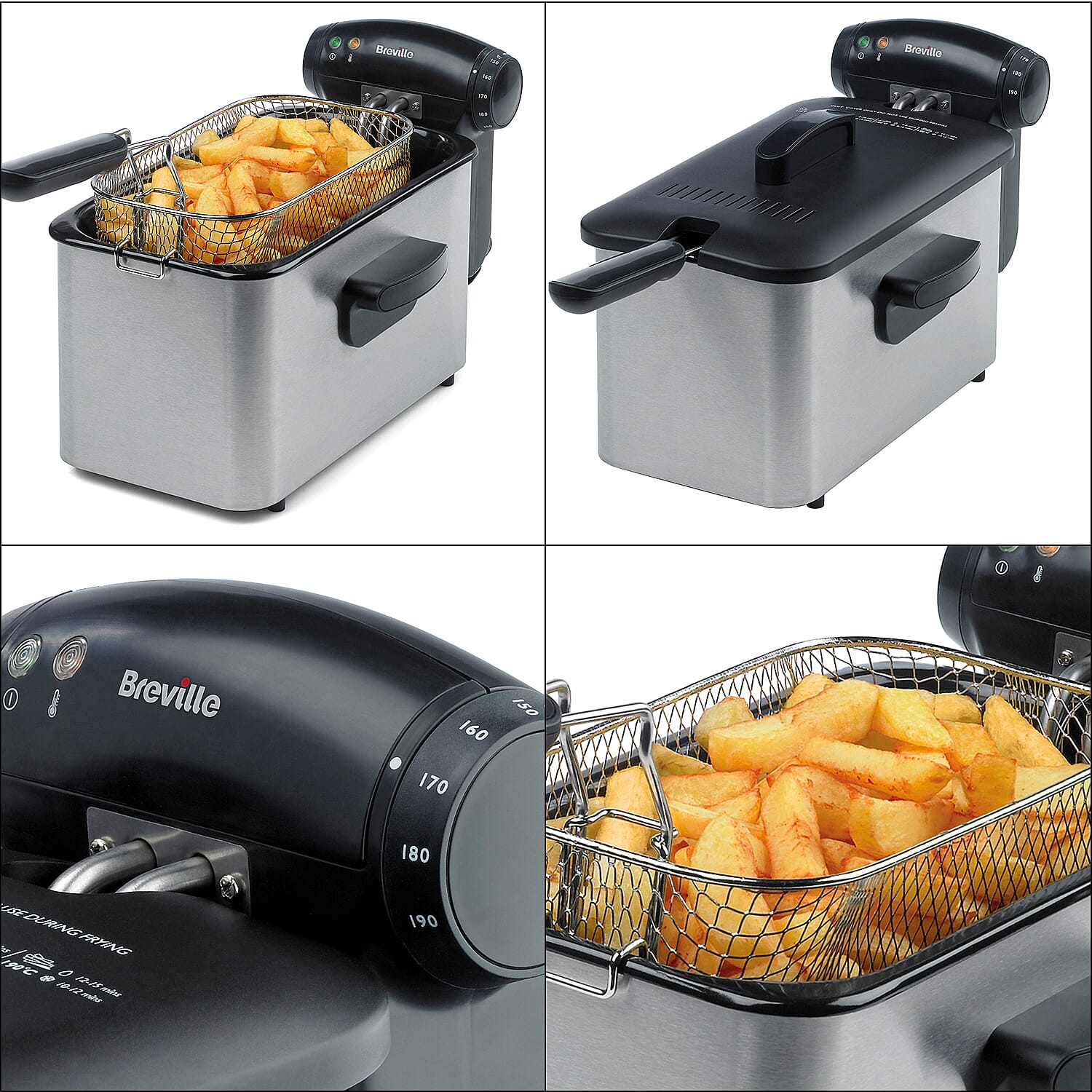 Breville 3 Litre Deep Fat Fryer (Size 31x17x16 Cm) - 2000W