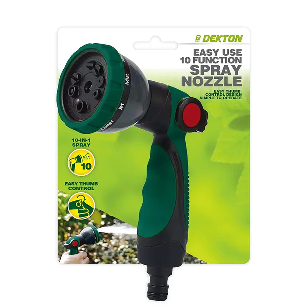DEKTON Easy Use 10 Function Spray Nozzle - Green