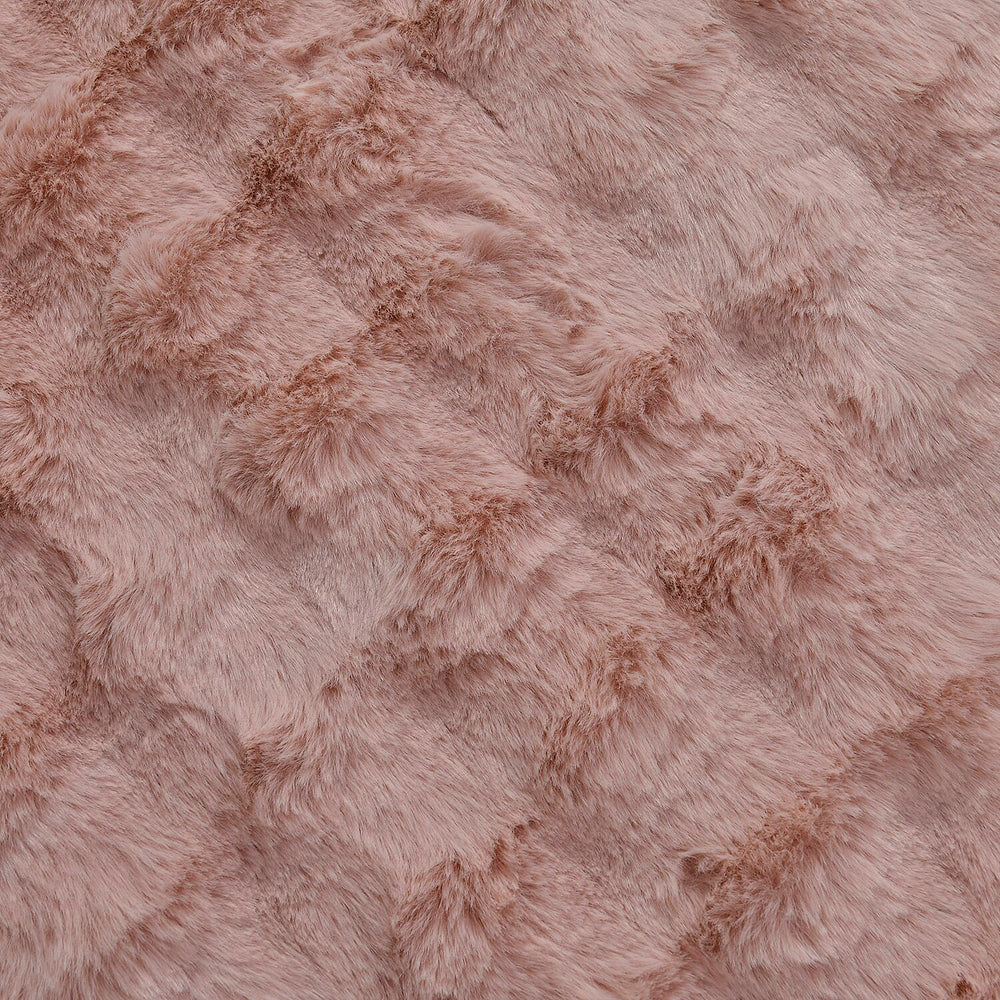 Deluxe Range- Super Soft Faux Fur Double Layer Blanket (Size 200x150) - Blush Pink