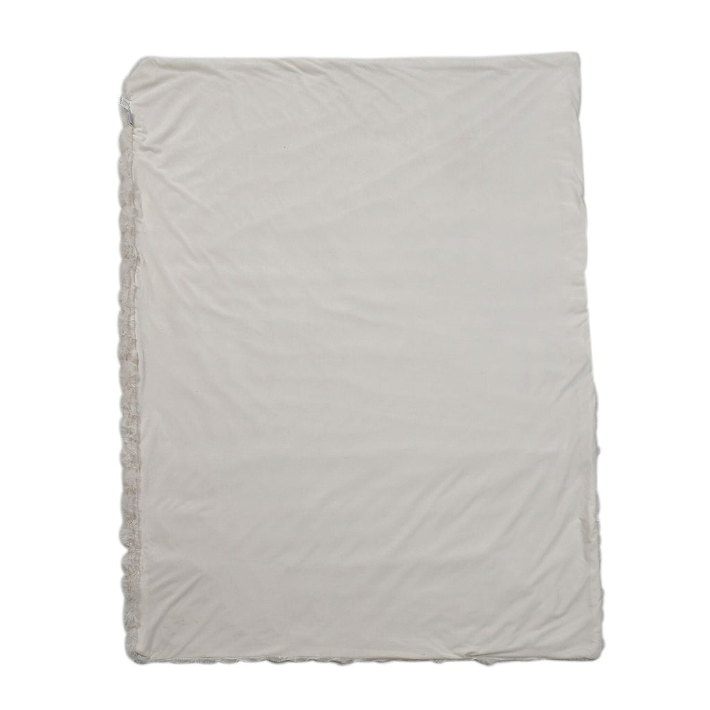 Deluxe Range- Super Soft Faux Fur Double Layer Blanket (Size 200x150) - Cream