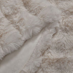 Deluxe Range- Super Soft Faux Fur Double Layer Blanket (Size 200x150) - Cream
